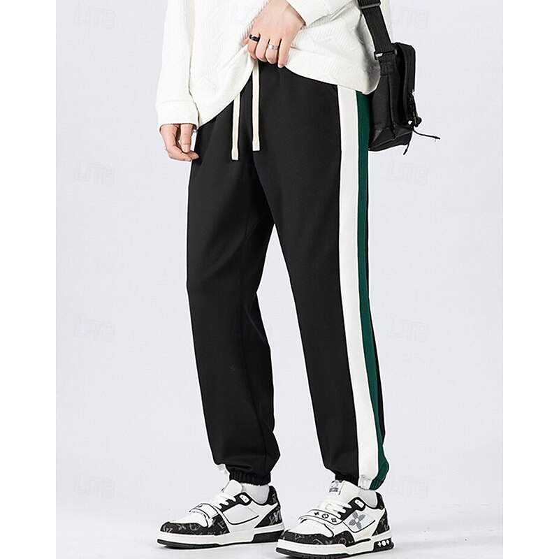 Men's Running Pants Sports Trousers Jogger Sweatpants Zipper Pocket Bottoms Athleisure Gym Workout Fall Sun Protection Windproof Lightweight Outdoor Running Yoga Loose Fit Sportswear Activewear4