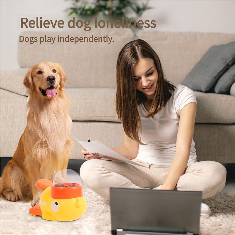 Pet Treat Dispenser Toy,Dogs Puzzle Feeder, Interactive Dog Toy, Duck Treat Dispenser Duck Dog Treat Dispenser Toy, Slow Puzzle Feeder Animal Bowls2