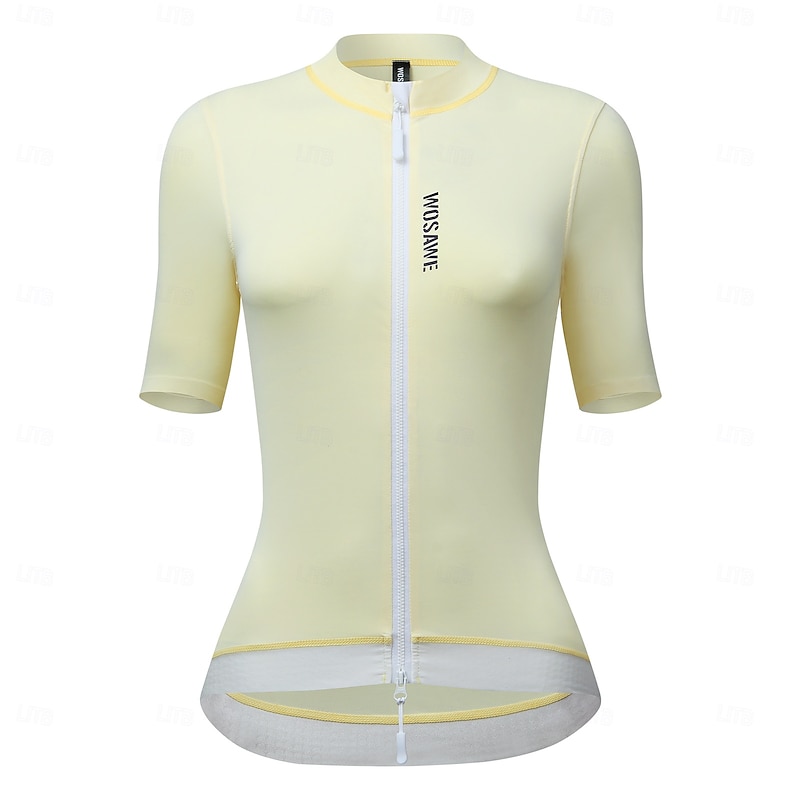 WOSAWE Women's Road Cycling Short Sleeve Slim & Thin Quick Dry Top High Stretch Breathable Cycling Jersey BD2513
