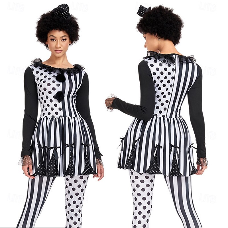 Joker Clown Halloween Dress Costume Terrifier Horror Scary Costume Adults' Women's Halloween Carnival Performance Party Easy Halloween Costumes Dress Up