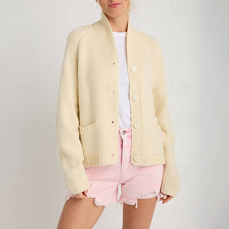 Women's Sweater Cardigan Fashion Streetwear Daily Animal Ribbed Open Front Knitted Print Long Sleeve Regular Tops Knit Holiday Going out Weekend Black White Fall Winter2