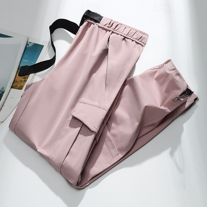 Men's Cargo Pants Hiking Pants Trousers Hiking Rain Pants Waterproof pants Winter Outdoor Regular Fit Waterproof Windproof Bottoms Pocket Dark Grey Black Camping / Hiking Running XS S M L XL4