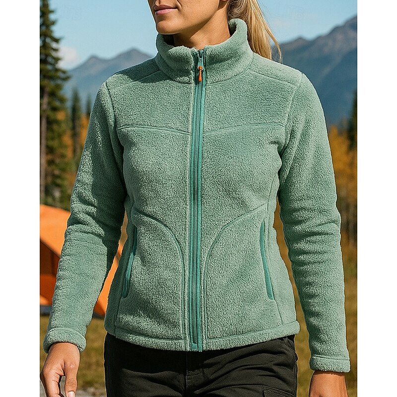 Women's Outdoor Jacket Hiking Jacket Fleece Jacket Convertible Jacket Fleece Winter Outdoor Thermal Warm Top White Pink Light Green Blue Purple3