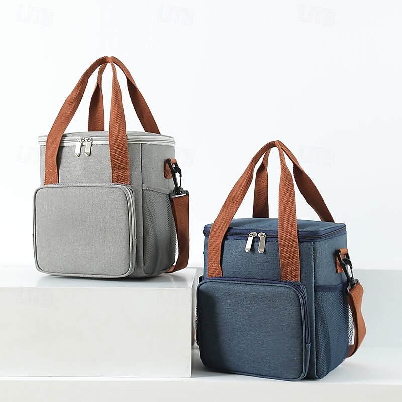 Lunch Bag for Women and Men for Back to School Office Picnic Hiking Beach Thickened Tall Square Insulated Tote Bento Bag Portable Lunch Box Cooler for Outdoor Food Storage3