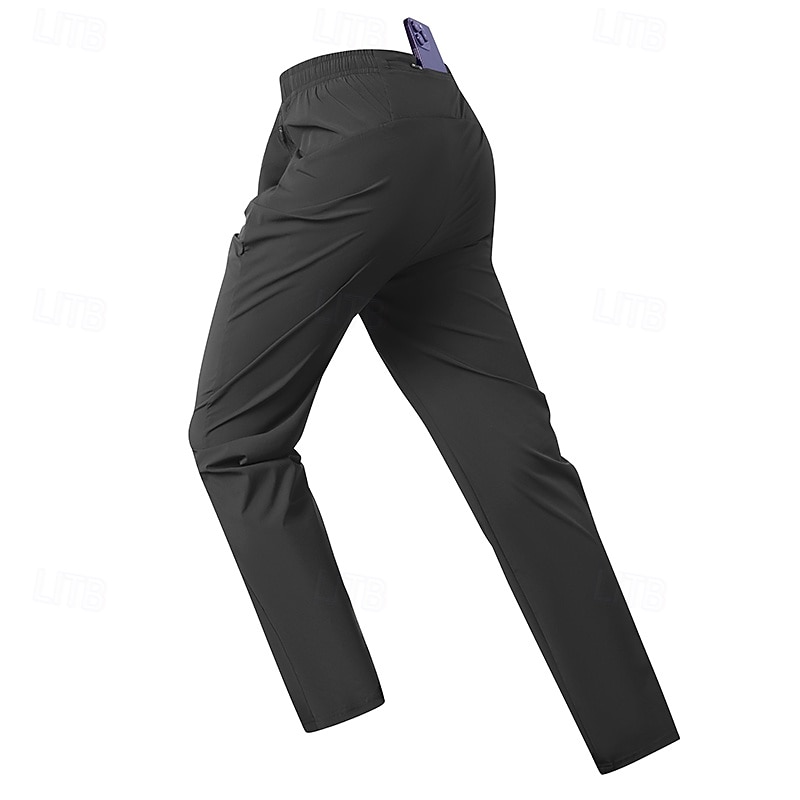 Men's Active Pants Dress Pants Trousers Casual Pants Pocket Elastic Waist Drawstring Plain Soft Sports Full Length Vacation Daily Weekend Classic Stretch Loose Fit Black 1#