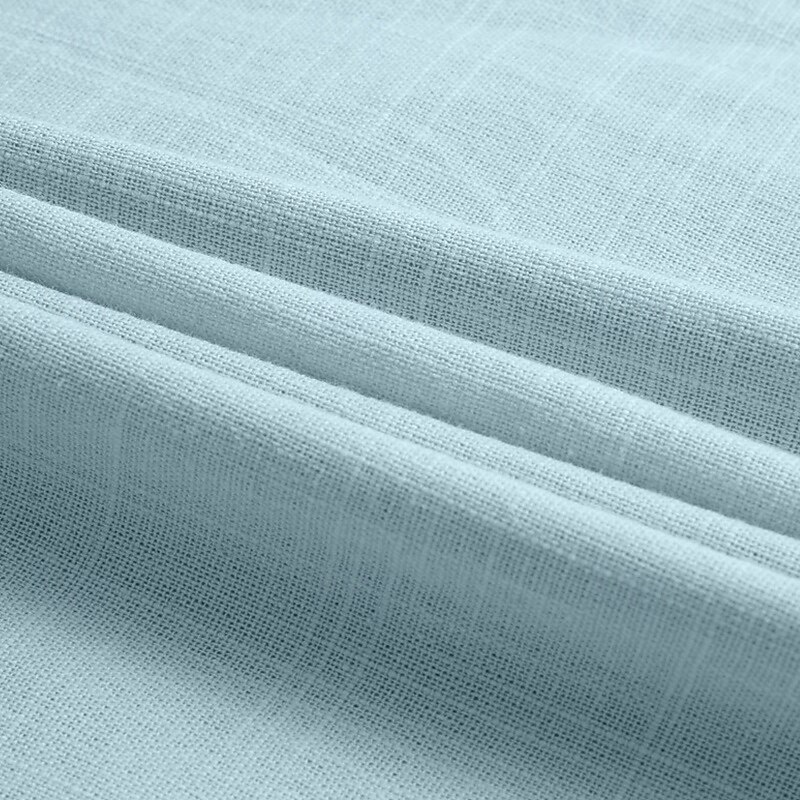 Men's Shirt Linen Shirt Band Collar Shirt Summer Shirt Beach Wear Plain Vacation Street Black White Blue Gray Short Sleeve Band Collar Summer Spring Clothing Apparel Pocket4