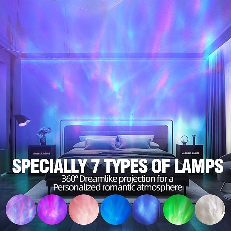 Northern Lights Projector Night light projector for bedroom Built-in Bluetooth Speaker White Noise Shell Night Light for Room Decor/Gift for Kids/Party/Music/Relaxation/Birthday2