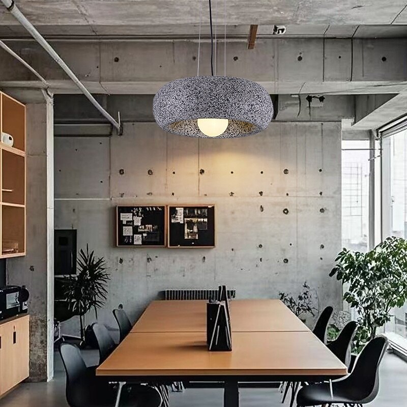 Country Vintage Polystyrene Pendant Light, 40cm Diameter, Hollow - Out Round Design, Warm White/White Light, G9, Adjustable Chain2