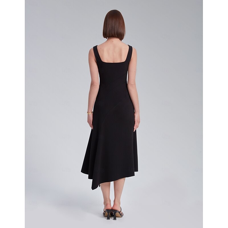 Asymmetric Sweetheart Neckline Dress3