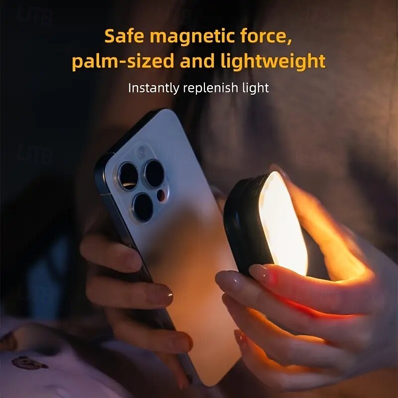 Outdoor shooting store exploration pocket light foldable makeup mirror touch-up light mobile phone selfie magnetic beauty light touch-up light4