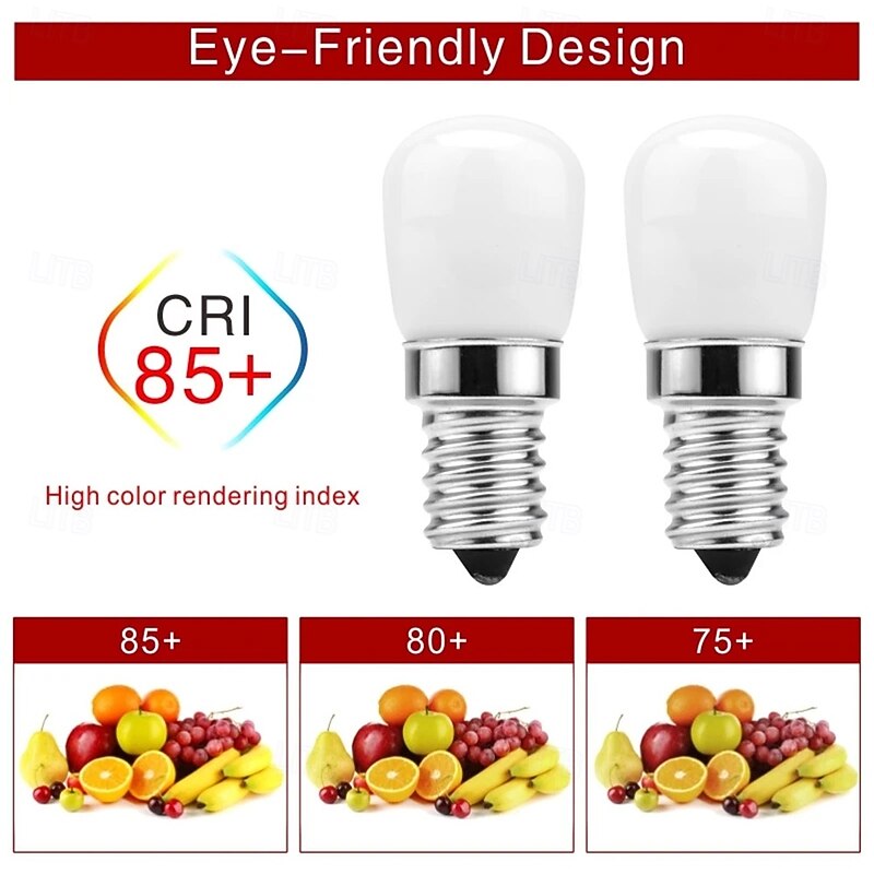 10 Pcs 2W E14 LED Fridge Light Bulb Refrigerator Corn bulb AC 220V LED Lamp White/Warm white SMD2835 Replace Halogen Light3