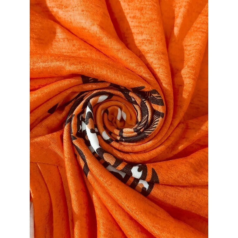 Halloween Women's T shirt Pumpkin Long Sleeve V Neck Long Sleeve Graphic Casual Flag Elegant Vintage Stylish Regular Tops Daily Going out Weekend Print Orange Spring Fall Prefall3