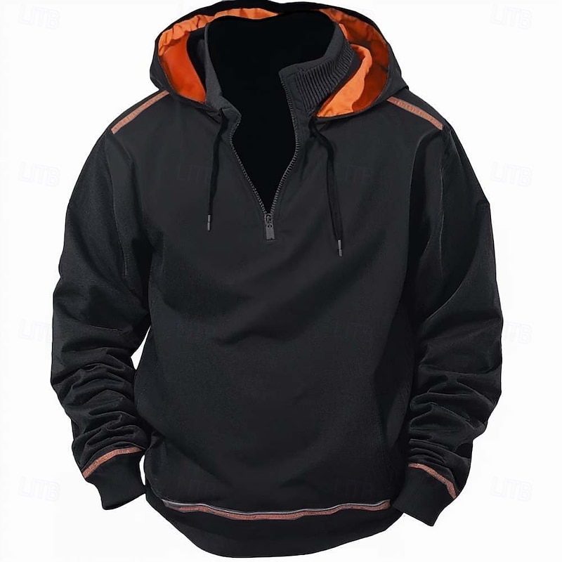 Men's Hoodie Full Zip Hoodie Tactical Black Army Green Blue Gray Hooded Color Block Patchwork Sports & Outdoor Daily Holiday Streetwear Cool Casual Fall & Winter All Seasons Clothing Apparel Hoodies2