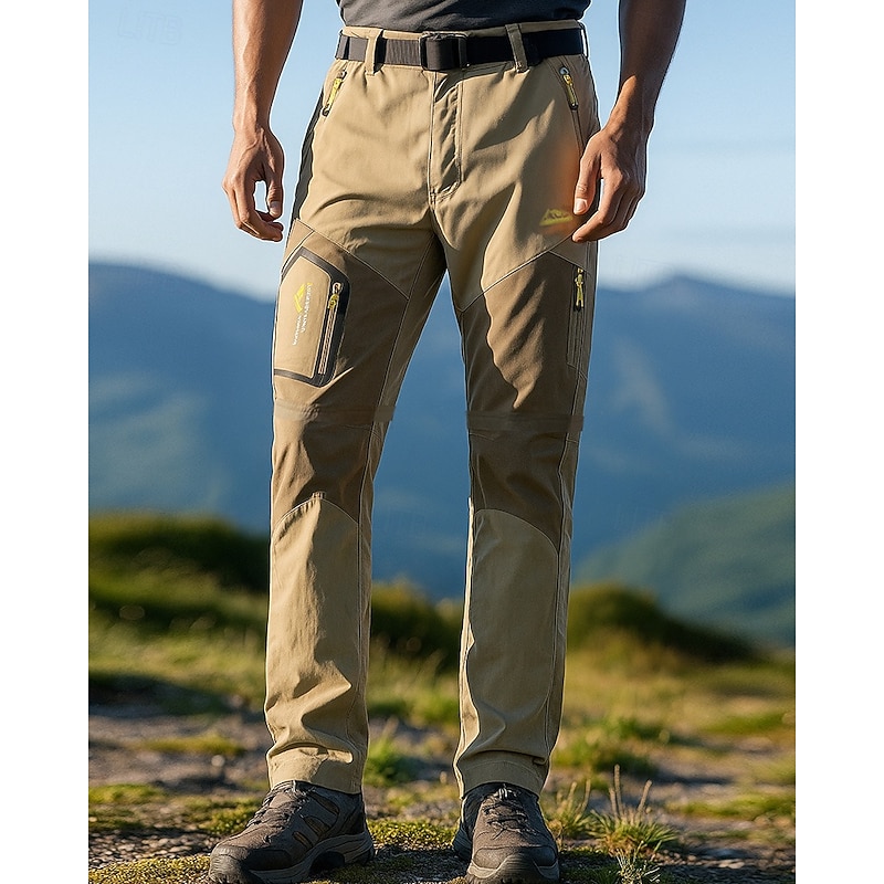 Men's Hiking Pants Trousers Hiking Rain Pants Waterproof pants Outdoor Regular Fit Waterproof Windproof Bottoms Pocket Black Army Green Camping / Hiking Hunting Traveling S M L XL XXL