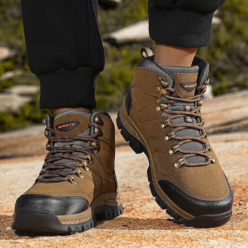 Men's Waterproof Hiking Boots with Durable Outsole, Anti-Slip High Ankle Shoes for Backpacking, Hunting & Winter Trails2