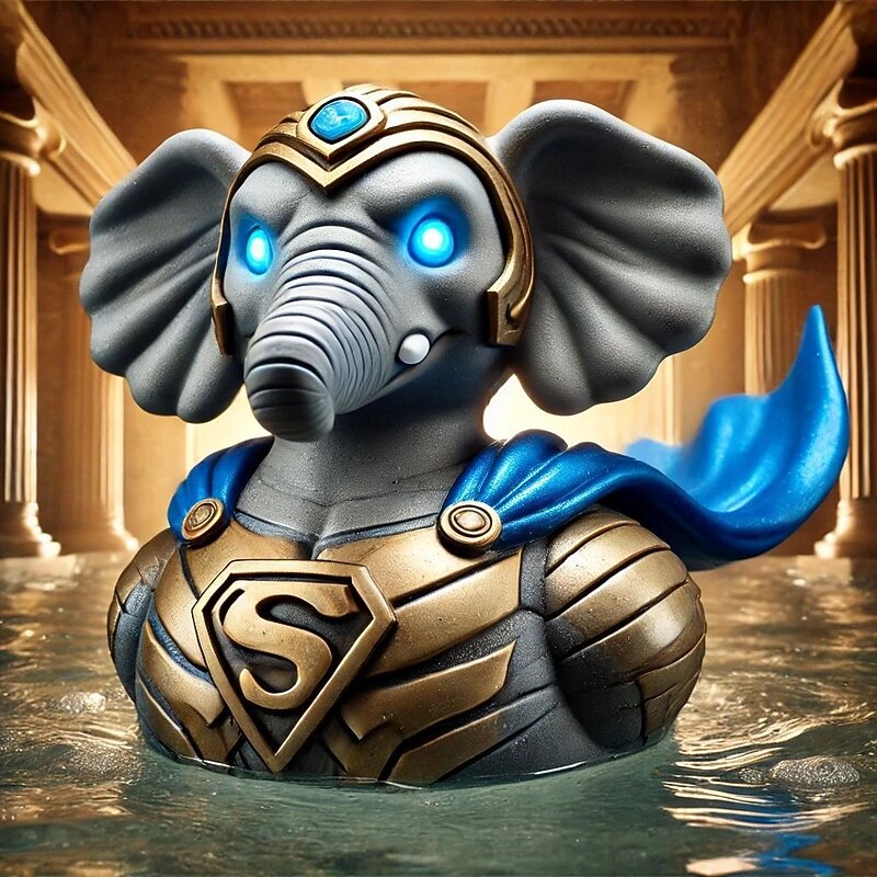 Hero Animal Duck Resin Figurine, Cute Superhero Duck Statue for Home or Office Decor, Creative Mini Resin Ornament for Desk, Bookshelf or Table Display4