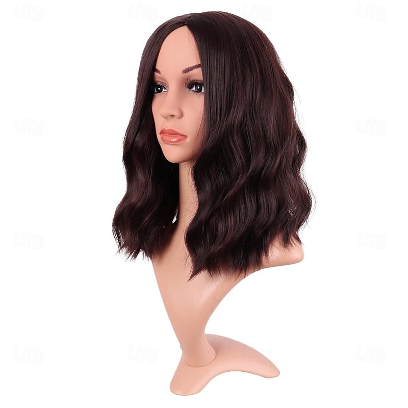 14 Inch/35 cm Bob Wavy Short Curly Body Wave Cosplay Anime Synthetic Hair Halloween Cosplay Party Wigs3