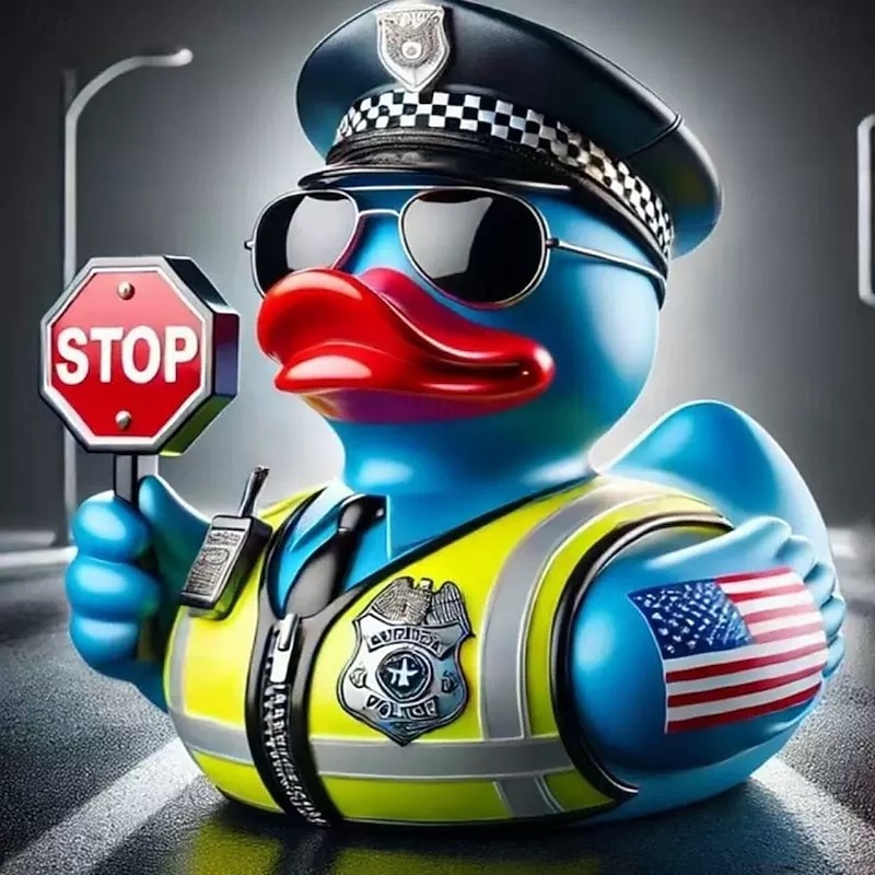 Police and Firefighter Duck Resin Figurines, Creative Everyday Hero Duck Statues for Home or Office Decor, Cute Desktop Ornament Gift for Adults and Kids3