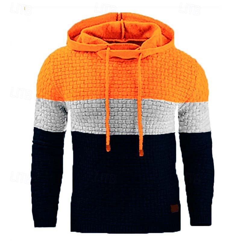 Men's Hoodie White Yellow Army Green Red Navy Blue Hooded Plain Color Block Sports & Outdoor Casual Daily Streetwear Cool Designer Spring &  Fall Clothing Apparel Hoodies Sweatshirts4