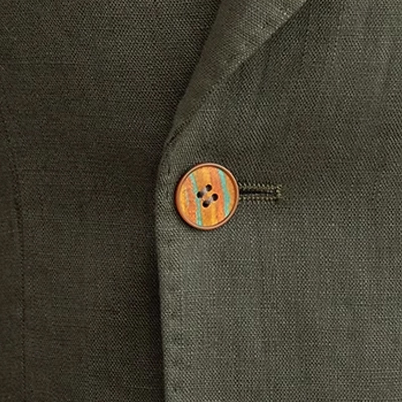 Men 100% Linen Blazer Blazer Jacket Linen Blazer Formal Wedding Christmas Elegant Vintage Summer Spring 100% Linen Solid Color Pocket Single Breasted Two-button Blazer Black White Orange Army Green4