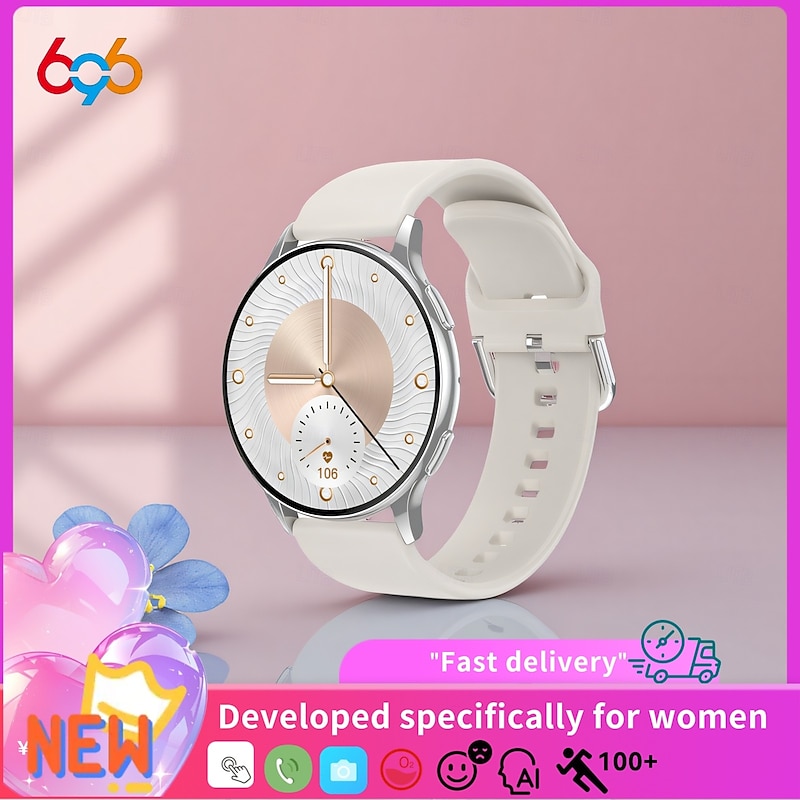 CY29 Smart Watch 1.32 inch Smartwatch Fitness Running Watch Bluetooth Timer Call Reminder Heart Rate Monitor Sedentary Reminder Find My Device Compatible with Android iOS IP68 Women Heart Rate