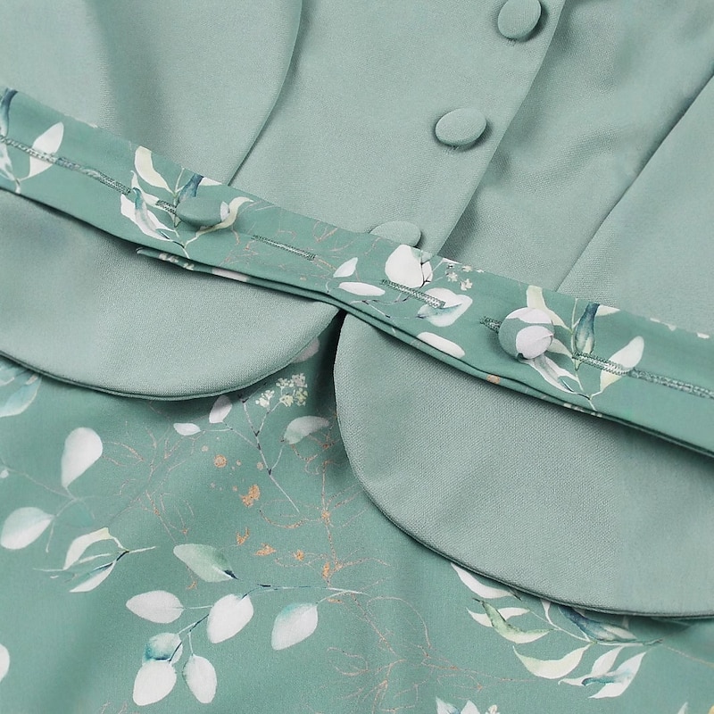 Retro Vintage 1950s Rockabilly Midi Swing Dress Flare Dress Fit and Flare Floral Fancy Dress Women's Masquerade Vacation Casual Retro Theme Party Adults Dress Spring & Summer3