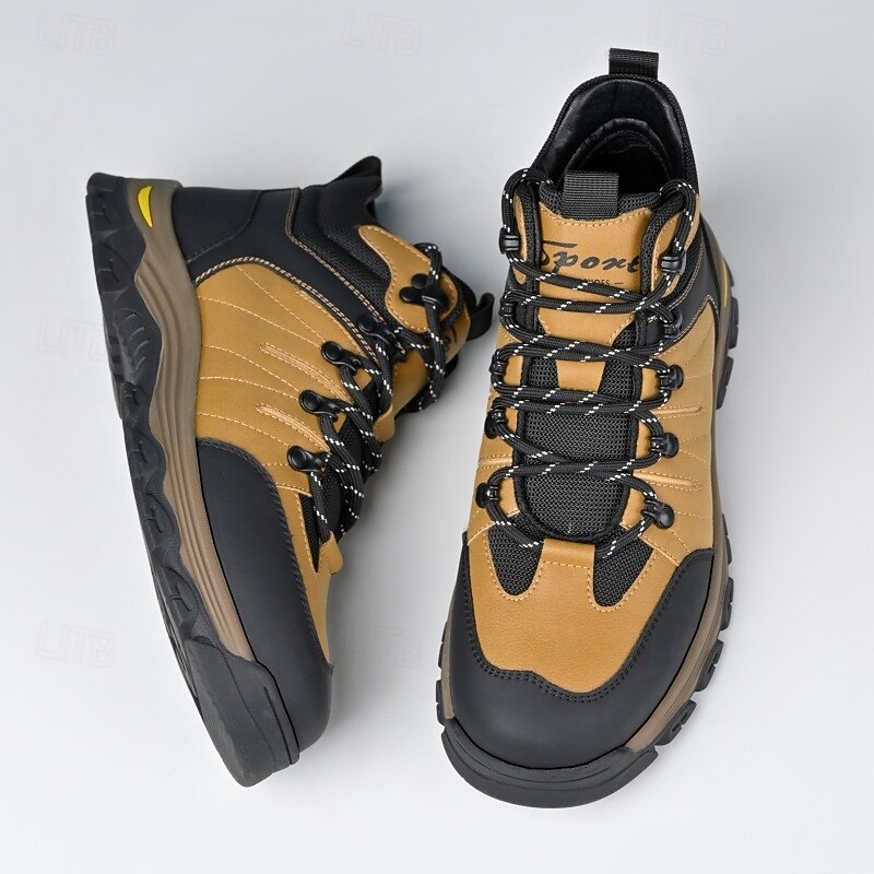 Men's High-Top Hiking Shoes with Ankle Support, Non-Slip Outdoor Trekking Boots for Mountain Adventures & Climbing2