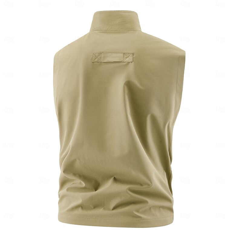 Men's Outdoor Vest Tactical Jacket Sports Outdoor Fishing Camping & Hiking Active Spring Fall Multi Pocket Multi Layer Polyester Tactical Zipper Black Navy Blue Khaki Army Green Vest2