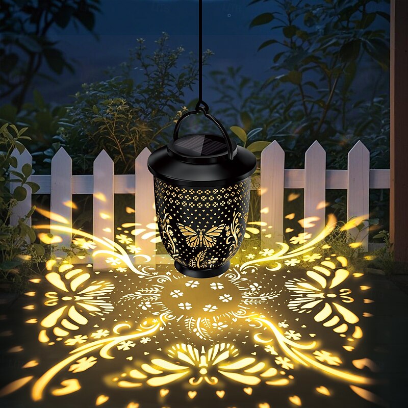 1 Pc outdoor solar peacock butterfly hummingbird egret hollow projection light courtyard garden lawn terrace atmosphere light landscape light