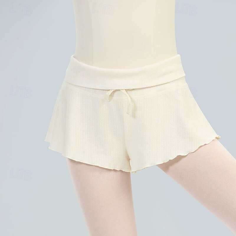 Ballet Shorts Pure Color Splicing Women's Performance Training High Polyester4