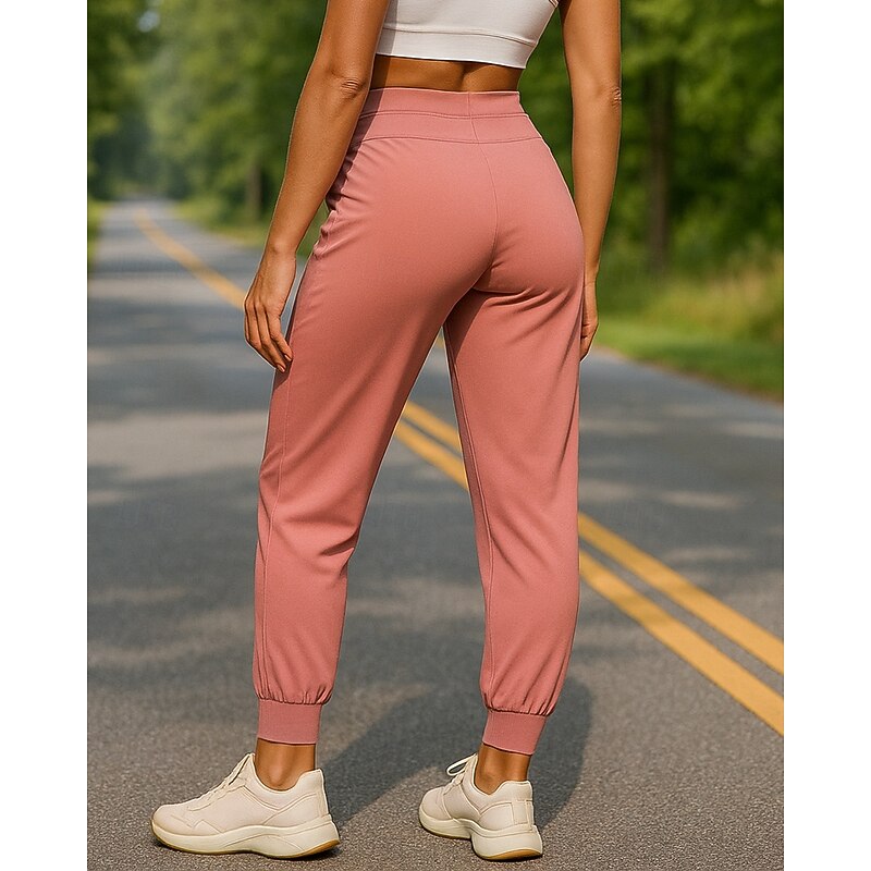 Women's Sweatpants Track Pants Drawstring Pocket High Waist Bottoms Athleisure Gym Workout Quick Dry Moisture Wicking Breathable Gym Workout Outdoor Running Regular Fit Sportswear Activewear Solid2