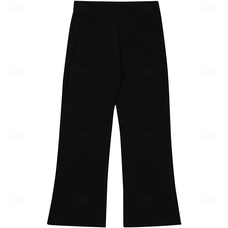Boys Girls Basic Latin Jazz Dance Pants Stretchy Boot Cut Trousers Modern Ballroom Dancewear3