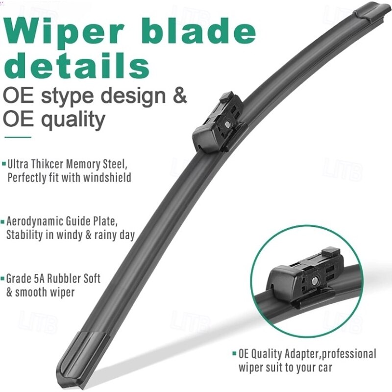 Windshield Wiper Blades Replacement for Tesla Model Y 2021-2024 Premium All Weather Wiper Blade-OEM Quality(1 pair)3
