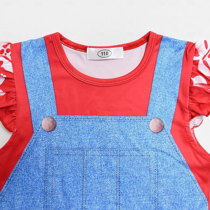 Lilo Dress Cosplay Costume Adventure Movie Cosplay Movie Cosplay for Girls' Kid's Halloween Carnival World Book Day Performance Educational Dress Up School Event Dress Up4