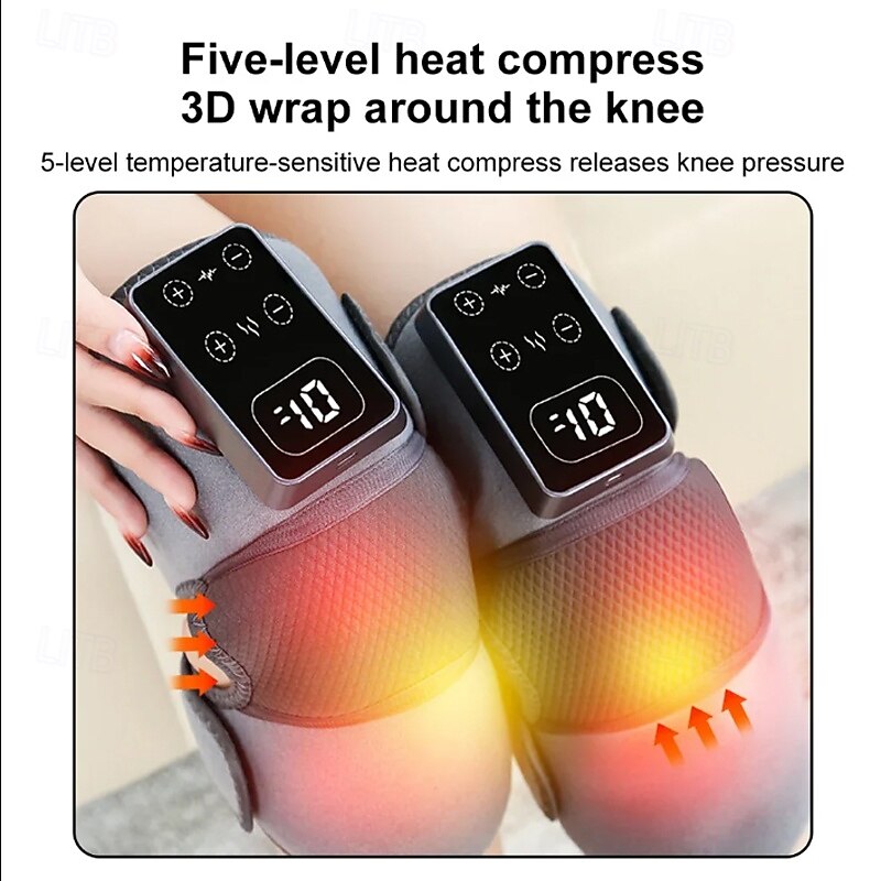 Multifunction Leg Knee Massager Joint Heating Vibration Massage Elbow Shoulder Support Thermal Knee Pad Blood Circulation2