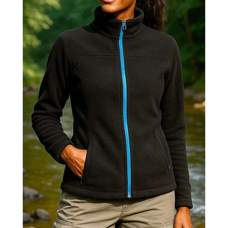 Women's Outdoor Jacket Hiking Jacket Fleece Jacket Winter Outdoor Thermal Warm Top Black Pink Red Blue Purple4