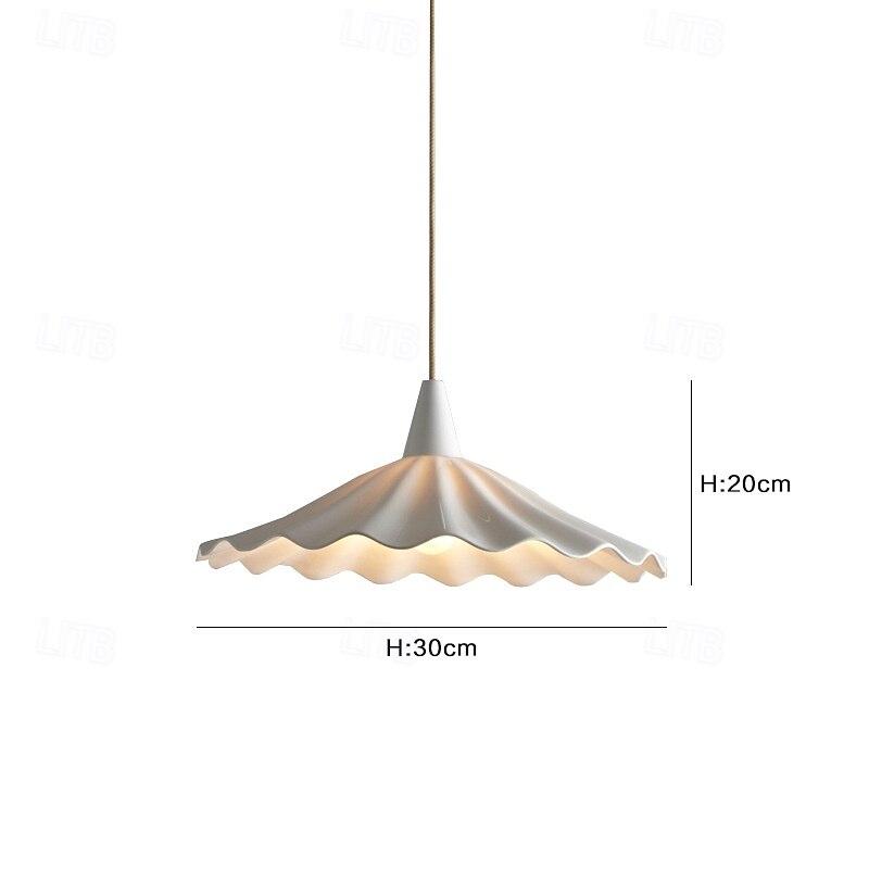 Artistic Modern Pendant Light, Metal Ceramic Material, 20cm Height, Warm White/White Light, E26 E27, Adjustable Chain4