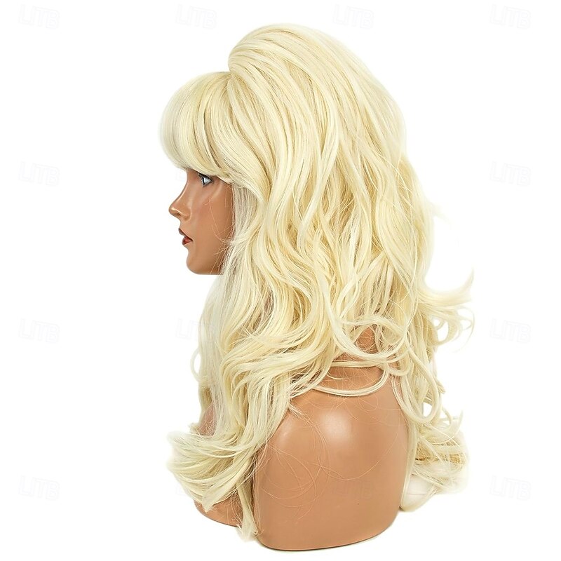 Vintage Big Bouffant Beehive Wig - Long Blonde Curly Hair for 60s 70s Costume Halloween & Retro Cosplay Women's Party2