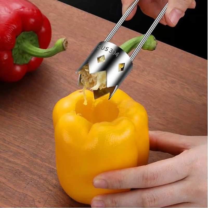 Multifunctional Fruit and Vegetable Core Remover with 304 Stainless Steel for Kitchen, Apple and Pear Corer, Home Use Hole Puncher for Removing Fruit Cores and Seeds4