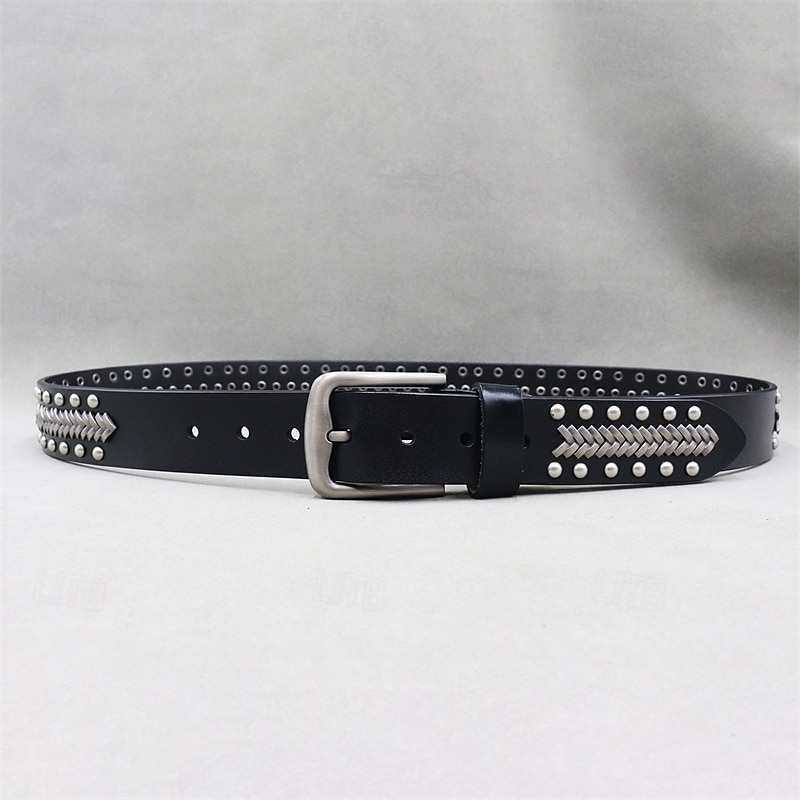 Men's Belt Waist Belt Black Dermis Alloy Durable Adjustable Plain Outdoor Daily4