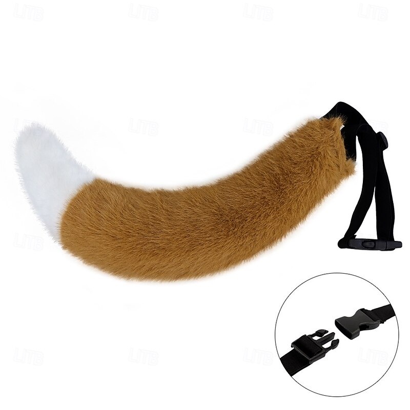 Realistic Fox Mask and Furry Tail Set – Cosplay Costume Accessories, Animal Mask and Tail for Halloween, Party, and Stage Performance3