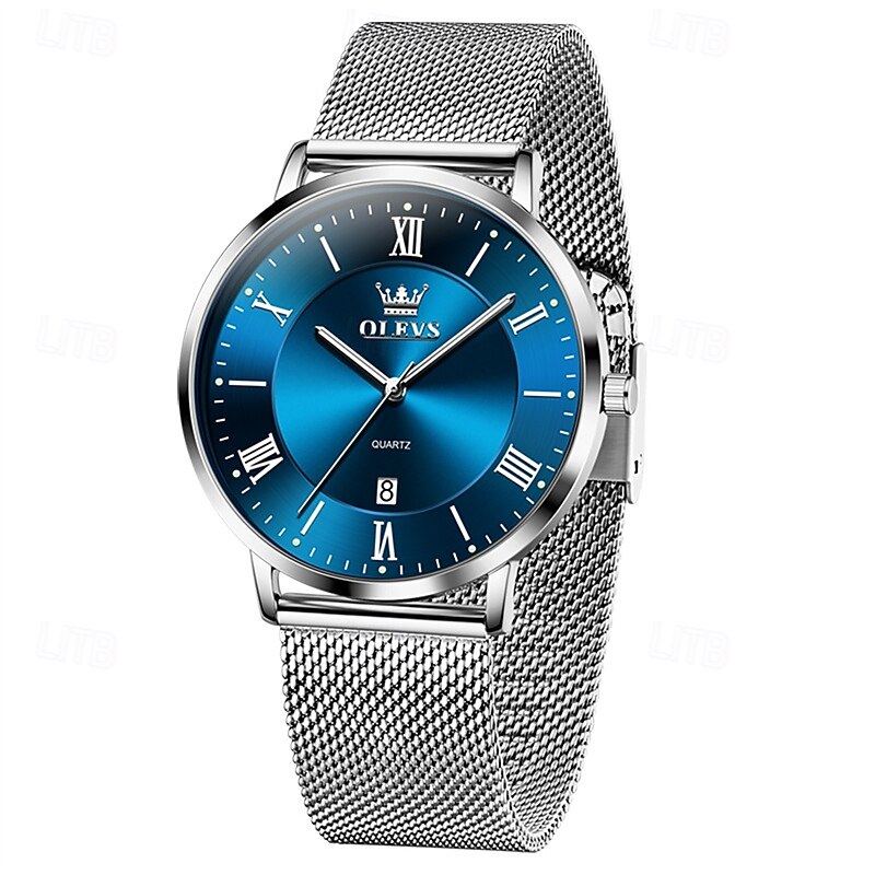 A New Olevs Men'S Business Quartz Watch With Luminous Calendar Simple And Fashionable Waterproof Ultra-Thin Casual Sports Wristwatch3