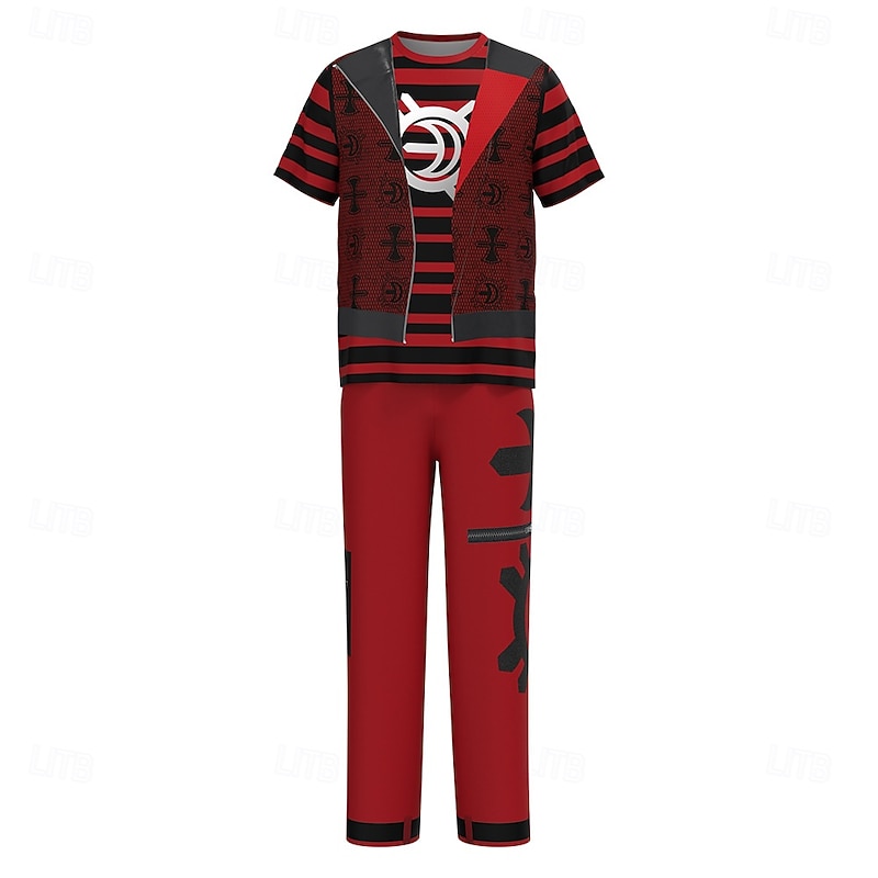 Zombie School Zombies 4 Victor Pants T-shirt Movie Cosplay Costume Movie Cosplay for Men's Boys' Adults Kids Halloween Masquerade Performance Halloween
