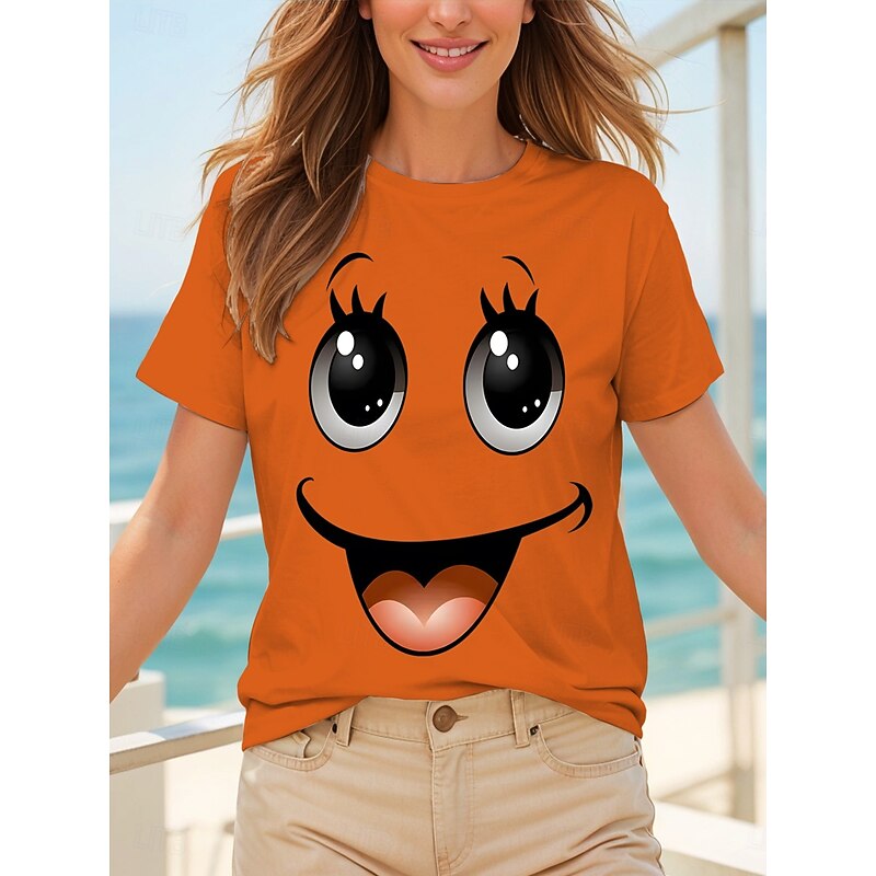 Women's T Shirt Graphic Animal Vintage Stylish Classic Short Sleeve Crew Neck Round Neck Regular Tops Daily Weekend Print Black White Yellow Pink Red Summer Spring4