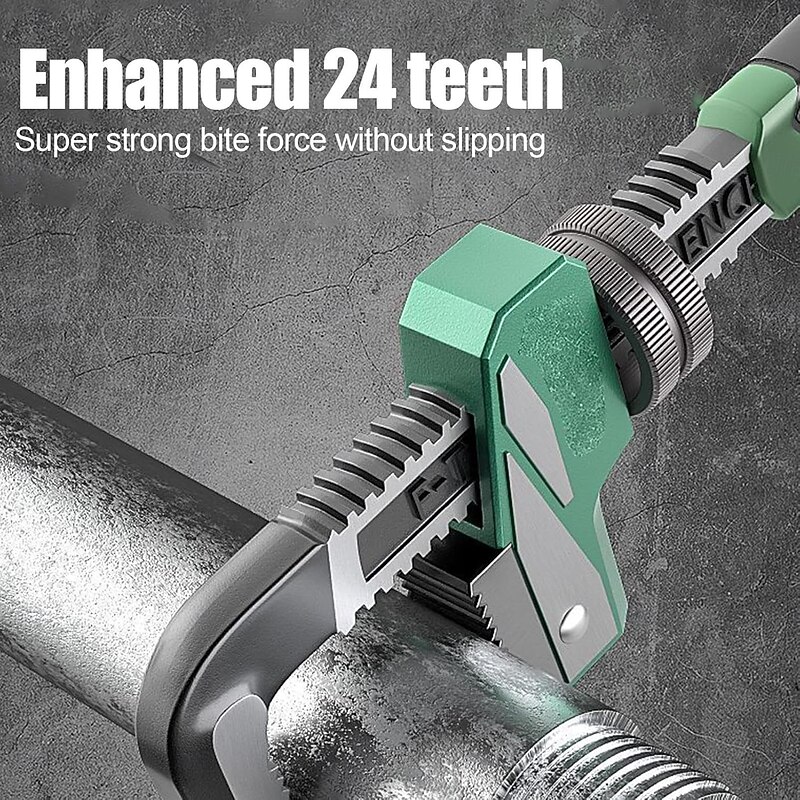 Adjustable Wrench, F-Type Pipe Wrench, Multi-Functional Plumbing Wrench, Heavy Duty Pipe Wrenches for Special-Shaped Valve Removal and Round Pipes3