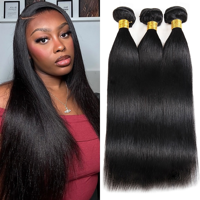 Brazilian Human hair 3 Bundles Straight Hair extensions Human hair 8-28inch 300g