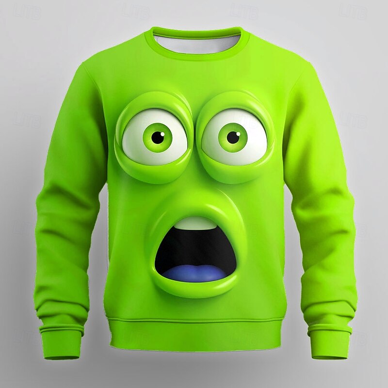Men's Cartoon 3D Sweatshirt Sweatshirt Long Sleeve Sweatshirt Crew Neck Crewneck Fashion Cool Party 3D Print Party Streetwear All Seasons2