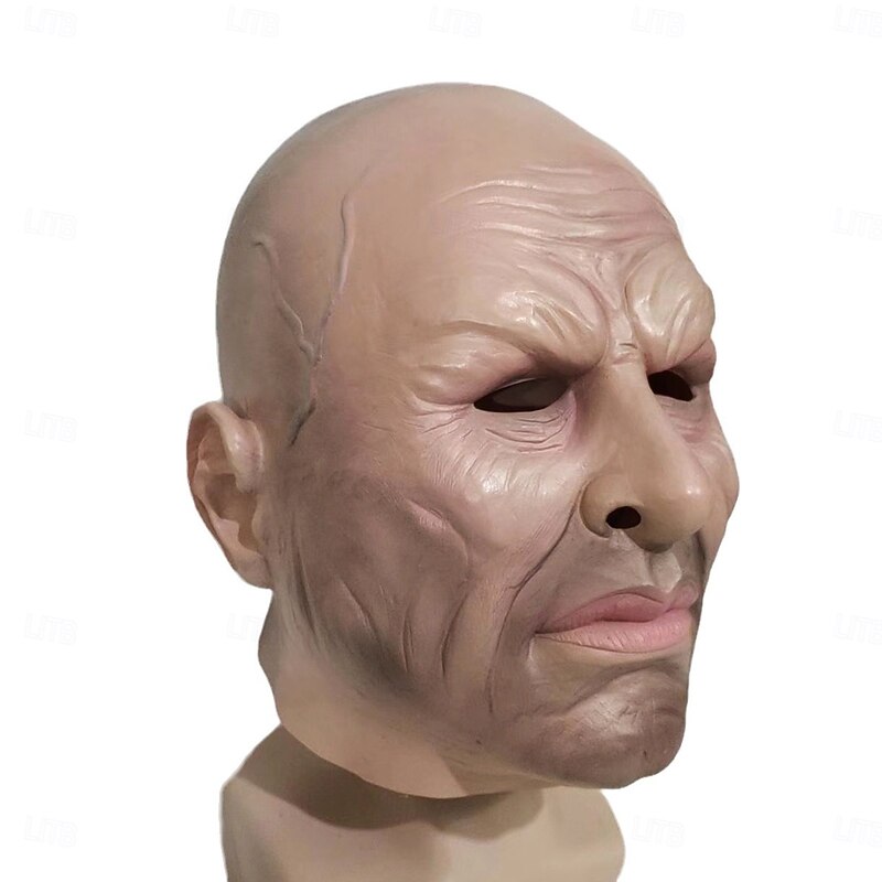 Old Man Halloween Mask Realistic Mask Horror Scary Full Face Adults' Men's Halloween Carnival Performance Party Easy Halloween Costumes Dress Up4