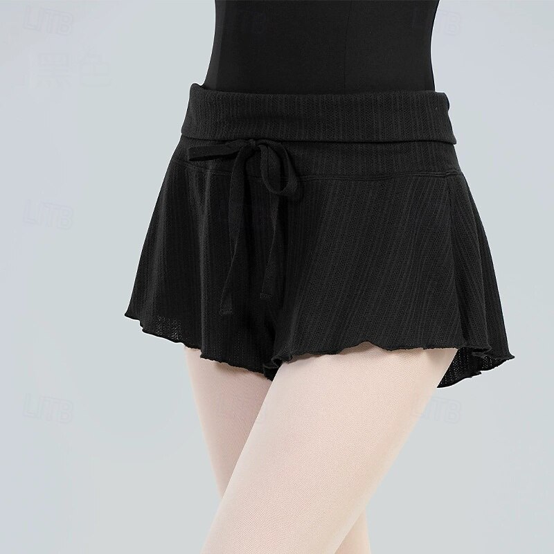 Ballet Shorts Pure Color Splicing Women's Performance Training High Polyester2