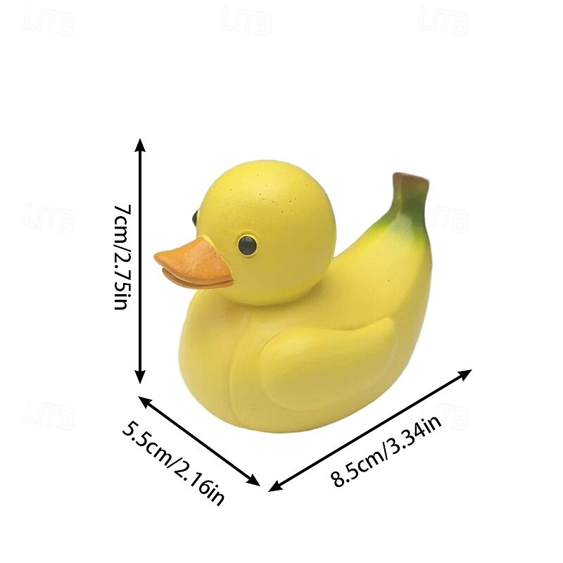 Fruit Duck Resin Figurine Ornament Colorful Cute Shelf Decoration Creative Animal Craft for Car Dashboard Office Desk Home Decor Novelty Gifts3